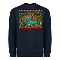 Navy feliz navidad Heavyweight Sweatshirt - RanaPortraitStore
