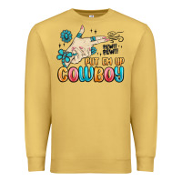 Antique Gold western turquoise put em up cowboy Premium Sweatshirt - MaliasSmallBusiness