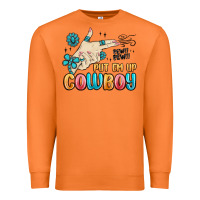 Carrot western turquoise put em up cowboy Premium Sweatshirt - MaliasSmallBusiness