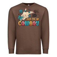 Chestnut western turquoise put em up cowboy Premium Sweatshirt - MaliasSmallBusiness