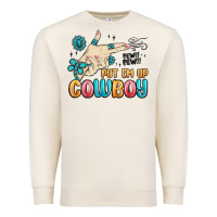 Sandshell western turquoise put em up cowboy Premium Sweatshirt - MaliasSmallBusiness