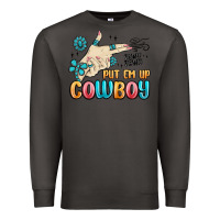 Smoke western turquoise put em up cowboy Premium Sweatshirt - MaliasSmallBusiness