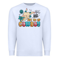 White western turquoise put em up cowboy Premium Sweatshirt - MaliasSmallBusiness
