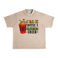 French Oak I Run On Coffee & Christmas Cheer Urban Heavy Tee - CowhideDigitalArt