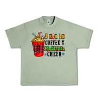 Oil Green I Run On Coffee & Christmas Cheer Urban Heavy Tee - CowhideDigitalArt
