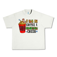 Pistachio I Run On Coffee & Christmas Cheer Urban Heavy Tee - CowhideDigitalArt