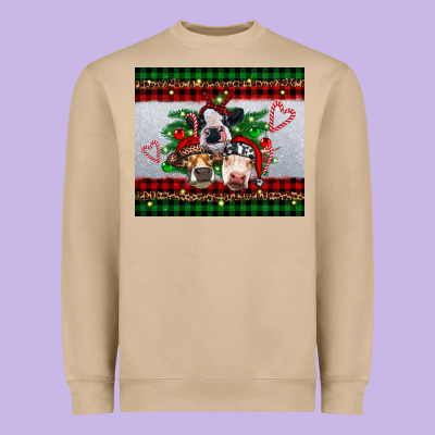 Christmas Heifers Heavyweight Sweatshirt Designed By Ranaportraitstore