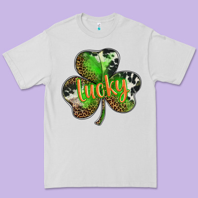 St. Patricks Day Lucky Shamrock Premium Tee Designed By Barkaloodesign