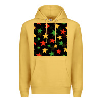 Antique Gold african color stars seamless pattern Premium Hoodie - BundleAndBundleShop