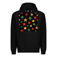 Black african color stars seamless pattern Premium Hoodie - BundleAndBundleShop