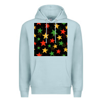 Blue Mist african color stars seamless pattern Premium Hoodie - BundleAndBundleShop
