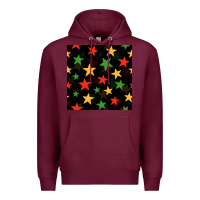 Burgundy african color stars seamless pattern Premium Hoodie - BundleAndBundleShop