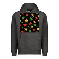 Charcoal Heather african color stars seamless pattern Premium Hoodie - BundleAndBundleShop