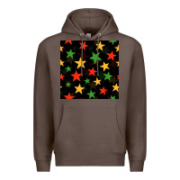 Coffee african color stars seamless pattern Premium Hoodie - BundleAndBundleShop