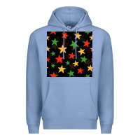 Colony Blue african color stars seamless pattern Premium Hoodie - BundleAndBundleShop