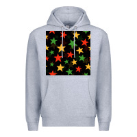Heather Grey african color stars seamless pattern Premium Hoodie - BundleAndBundleShop