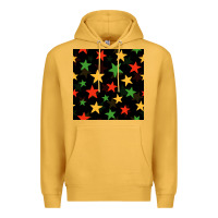 Mustard african color stars seamless pattern Premium Hoodie - BundleAndBundleShop