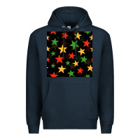Navy african color stars seamless pattern Premium Hoodie - BundleAndBundleShop