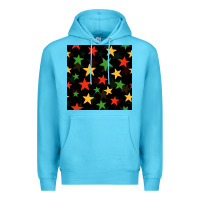 Ocean Blue african color stars seamless pattern Premium Hoodie - BundleAndBundleShop