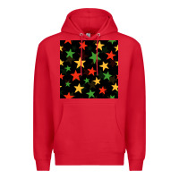Red african color stars seamless pattern Premium Hoodie - BundleAndBundleShop
