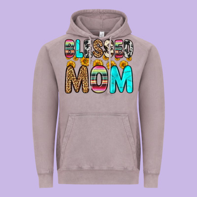 Blessed Mom Vintage Hoodie Designed By Zillion Design Studio
