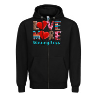 Black love more worry less Zipper Hoodie - AdoDesignShop