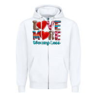 White love more worry less Zipper Hoodie - AdoDesignShop