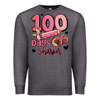 Charcoal Heather 100 days sharper school Premium Sweatshirt - MaliasSmallBusiness