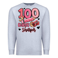 Heather Grey 100 days sharper school Premium Sweatshirt - MaliasSmallBusiness