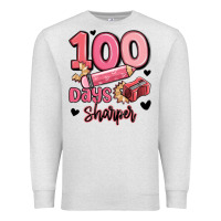 Oatmeal Heather 100 days sharper school Premium Sweatshirt - MaliasSmallBusiness