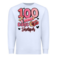 White 100 days sharper school Premium Sweatshirt - MaliasSmallBusiness