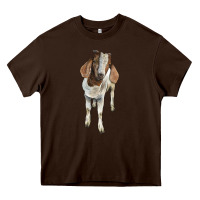 Chocolate Brown boer goat Heavy Core Tee - LillyAllenDesigns
