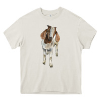 Cream boer goat Heavy Core Tee - LillyAllenDesigns