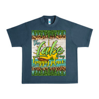 Midnight Navy the lake is my happy place air freshener Urban Heavy Tee - HRA Design Shop