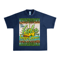 Navy the lake is my happy place air freshener Urban Heavy Tee - HRA Design Shop