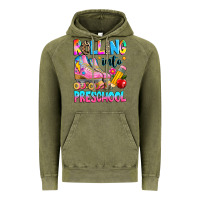 Vintage Olive rolling into preschool grade Vintage Hoodie - texasbilliewilder