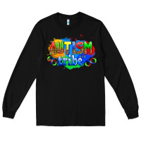 Black autısm tribe Long Sleeve Tee - AdoDesignShop