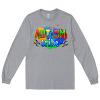Heather Grey autısm tribe Long Sleeve Tee - AdoDesignShop
