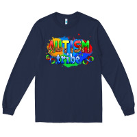 Navy autısm tribe Long Sleeve Tee - AdoDesignShop