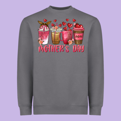 Mothers Day Coffee Cups Heavyweight Sweatshirt Designed By Texasbilliewilder