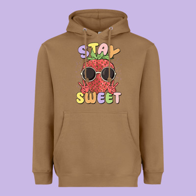 Stay Sweet Heavyweight Hoodie Designed By Maliassmallbusiness