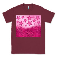 Burgundy pink glitter star Classic Tee - JahusDesignShop