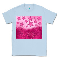 Dusty Blue pink glitter star Classic Tee - JahusDesignShop