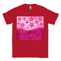 Red pink glitter star Classic Tee - JahusDesignShop