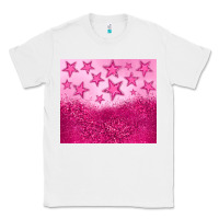 White pink glitter star Classic Tee - JahusDesignShop