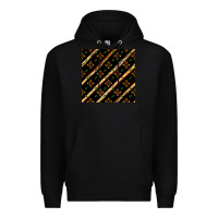 Black african floral seamless pattern Premium Hoodie - BundleAndBundleShop