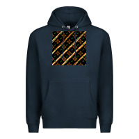 Navy african floral seamless pattern Premium Hoodie - BundleAndBundleShop