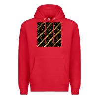 Red african floral seamless pattern Premium Hoodie - BundleAndBundleShop
