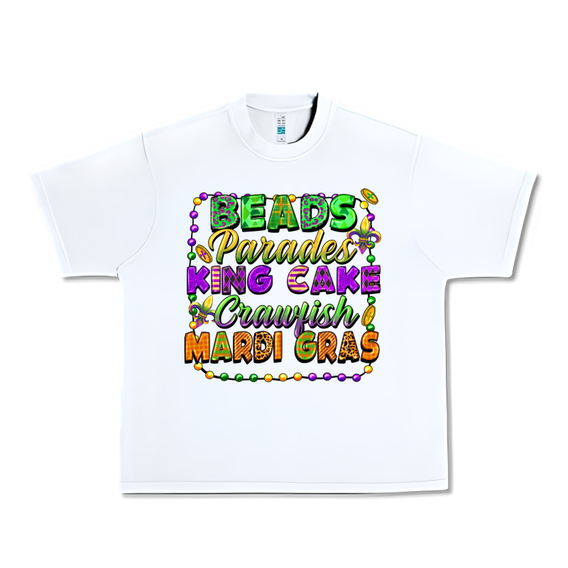 Beads Parades King Cake Crawfish Mardi Gras Urban Heavy Tee by FaDigitalArtStudio | Teevron