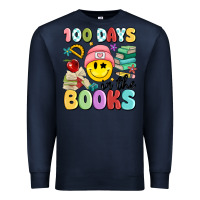 Navy 100 days in the books Premium Sweatshirt - MaliasSmallBusiness